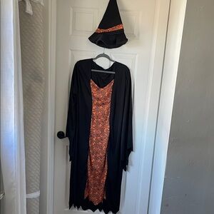 Spooky Witch Costume - Black and Orange